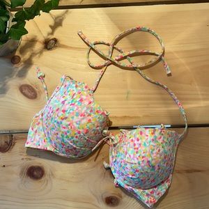 VICTORIAS SECRET SWIM✨Neon Mosaic Bikini Top